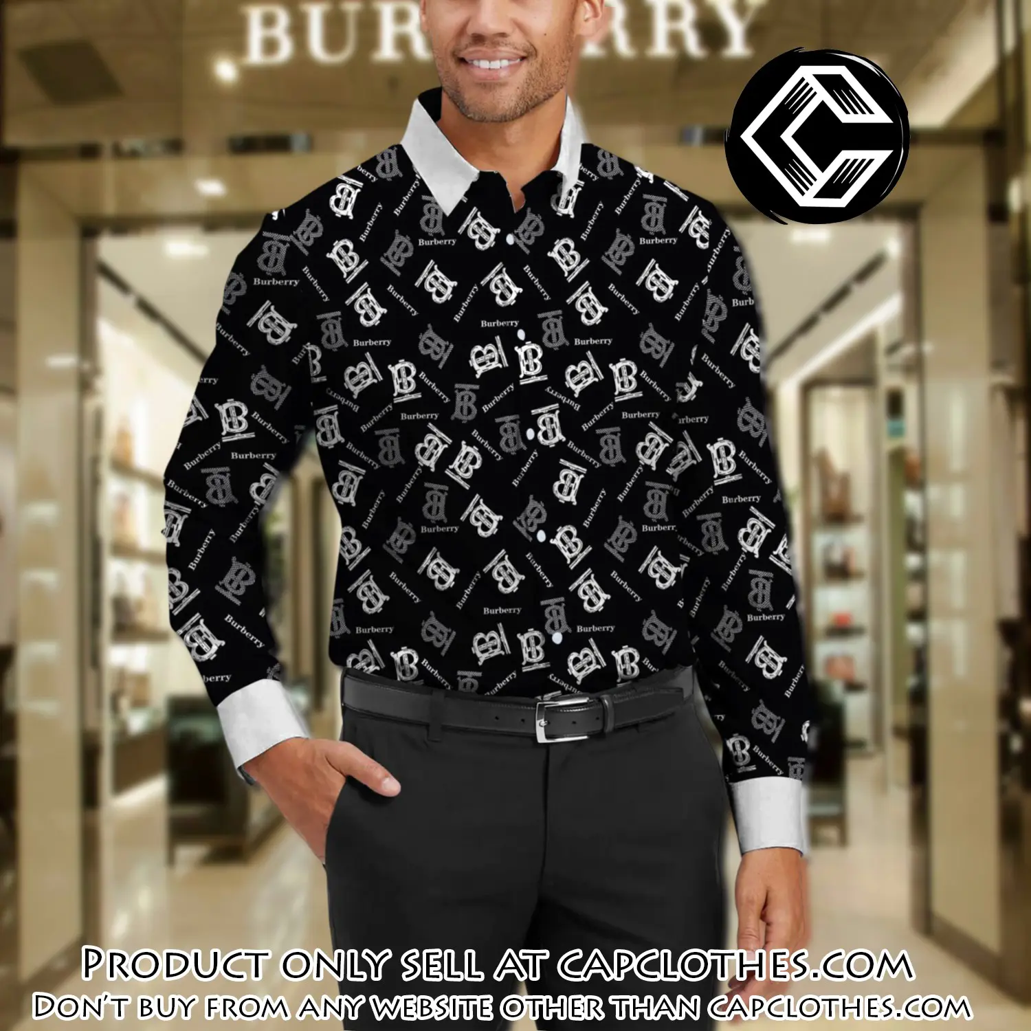 Burberry long sleeves button down shirt for elegant men lsb1011 cc0502591